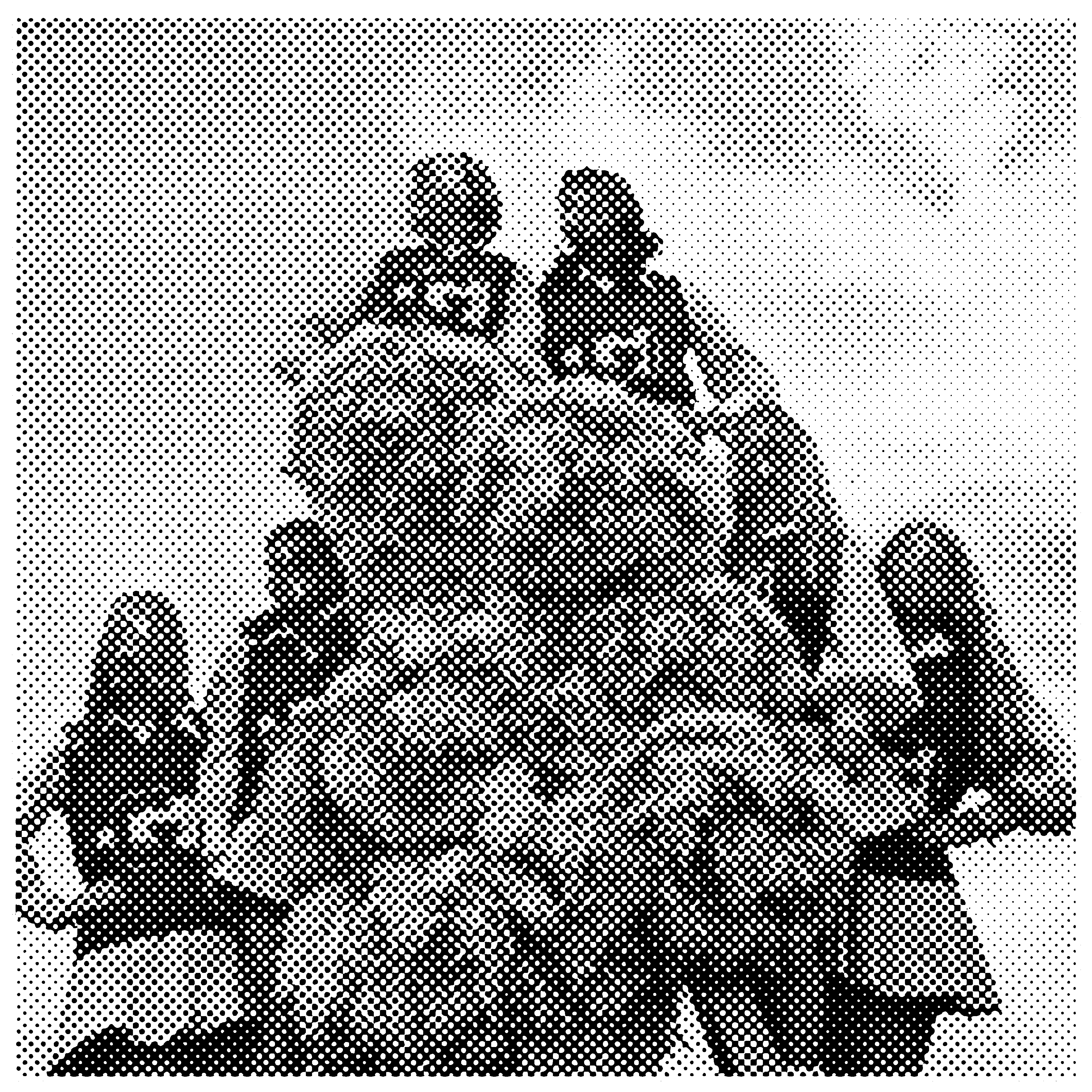 Black and white image of album cover from "Treats" by Sleigh Bells
