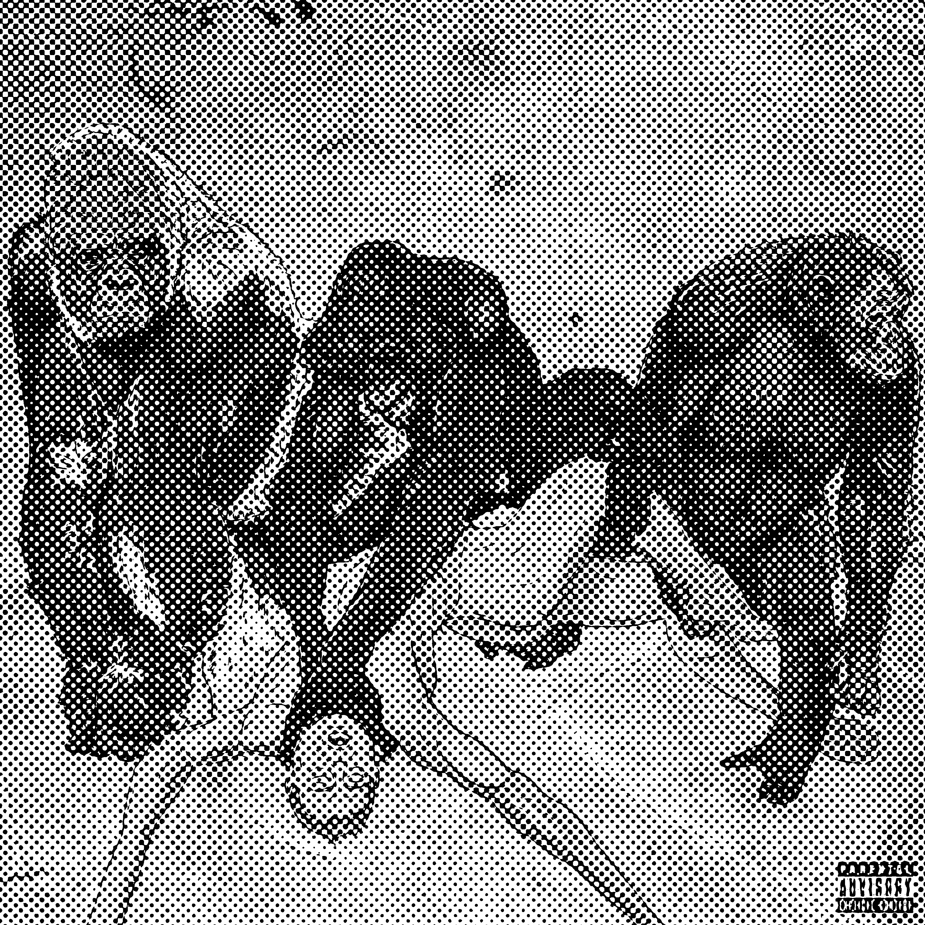 Black and white album cover of Subway Gaudy by Too Many Zooz